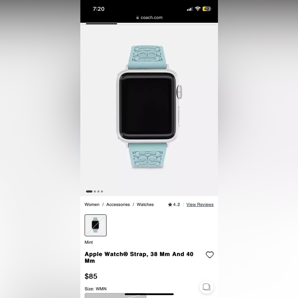 Coach Apple Watch Band!! Basically brand new!